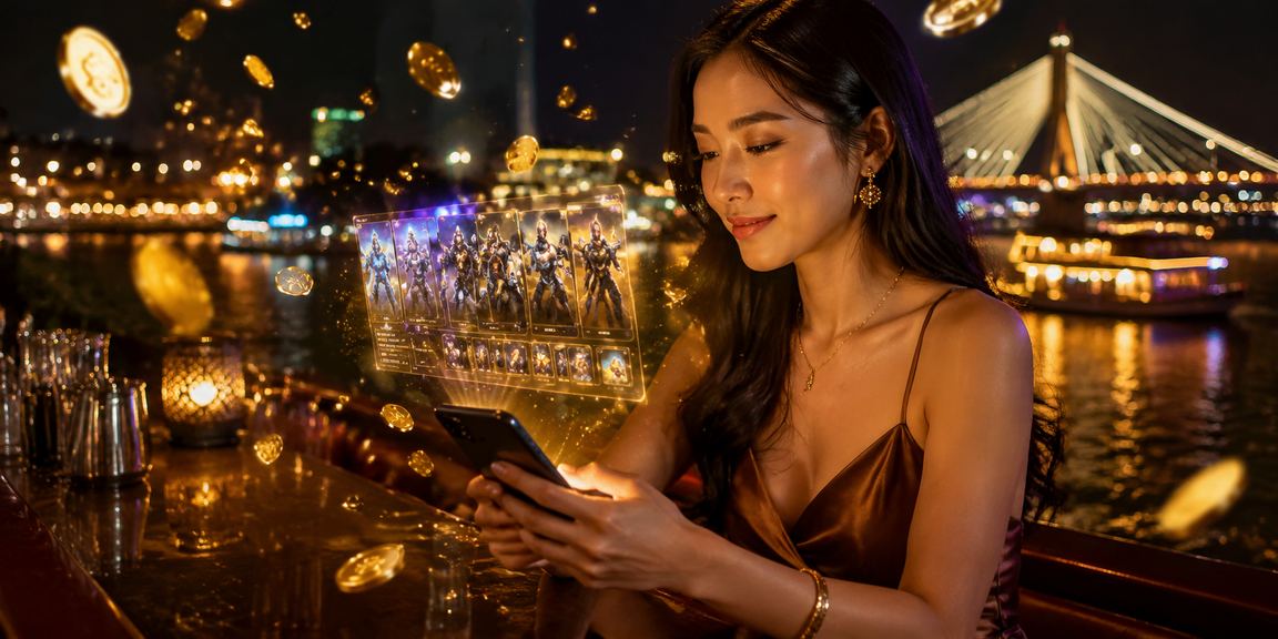 Nhóm bạn trẻ tại quán cà phê vùng Mekong theo dõi esports và cược thể thao trực tuyến